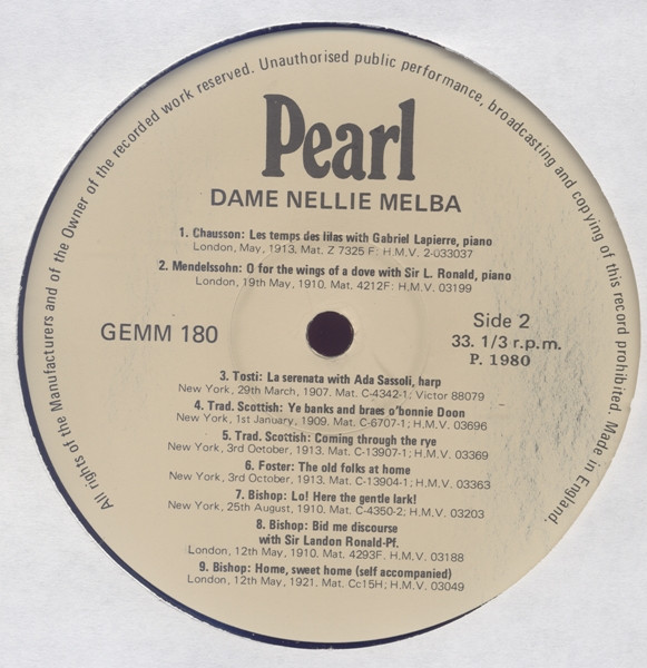 Nellie Melba - Dame - Used Vinyl Record image 4