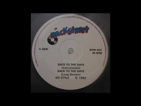 My Style - Back To The Days - Used Vinyl Record 12" image 1
