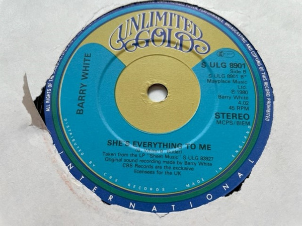 Barry White - Rum And Coke (Rum And Coca-Cola) - Used Vinyl Record 7" image 2