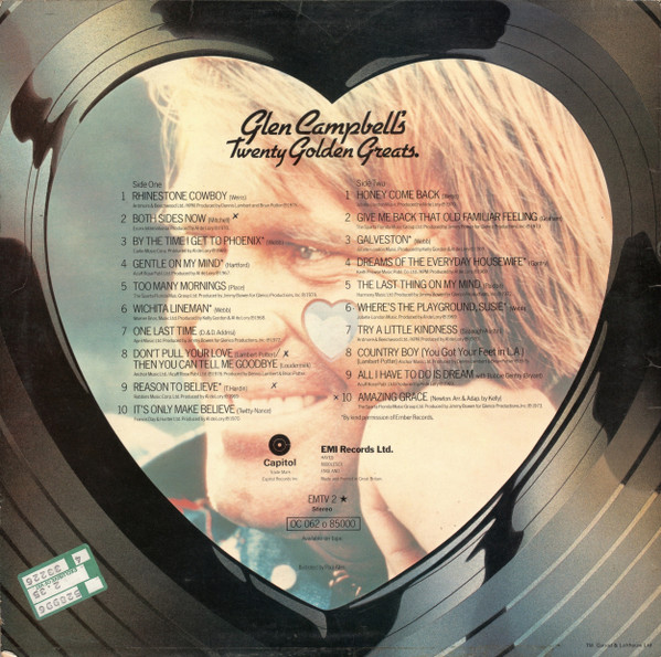 Glen Campbell - 's Twenty Golden Greats - Used Vinyl Record image 2
