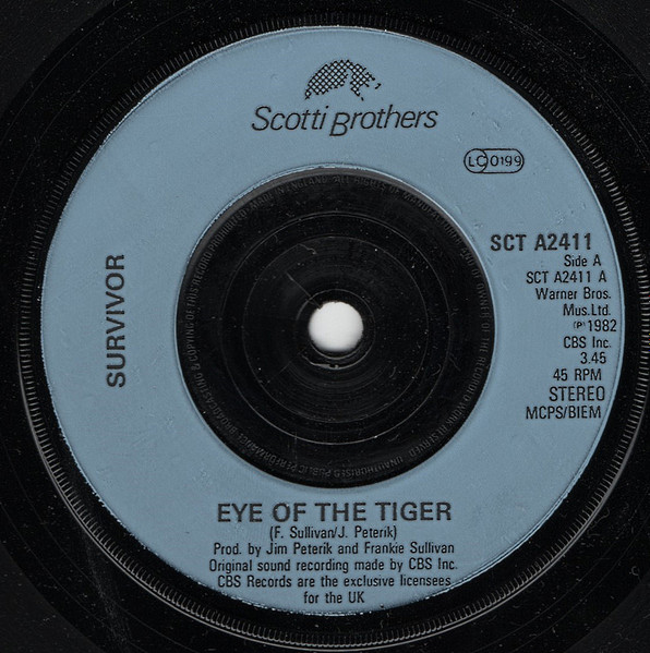 Survivor - Eye Of The Tiger - Used Vinyl Record 7" image 3