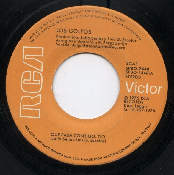 Los Golfos - ¿Que Pasa Contigo, Tio? - Used Vinyl Record 7" image 3