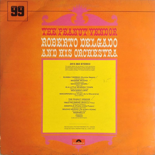 Roberto Delgado & Hi - Peanut Vendor - Used Vinyl Record image 2