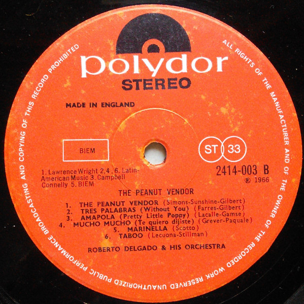 Roberto Delgado & Hi - Peanut Vendor - Used Vinyl Record image 8