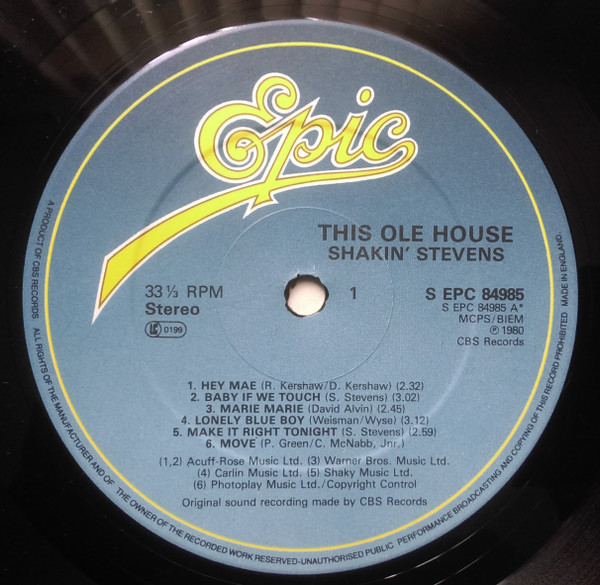 Shakin' Stevens - This Ole House - Used Vinyl Record image 4