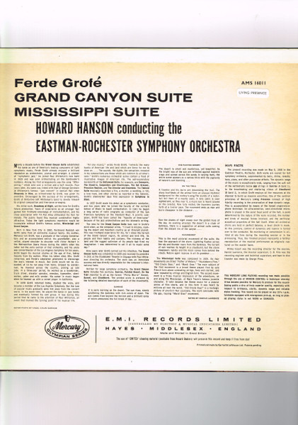 Ferde Grofe - Grand Canyon Suite / Mississippi Suite - Used Vinyl Re image 2