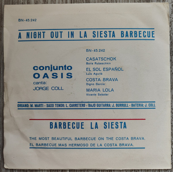 Conjunto Oasis - A Night Out In La Siesta Barbecue - Used Vinyl Reco image 2