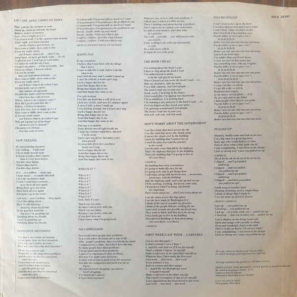 Talking Heads - : 77 - Used Vinyl Record image 5
