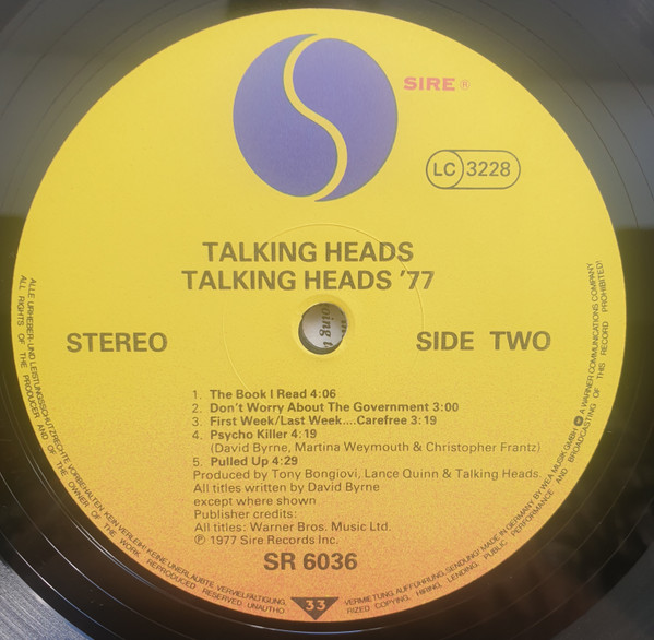 Talking Heads - : 77 - Used Vinyl Record image 7