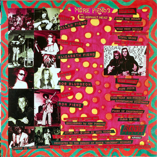 More Fiends - Yo Asphalt Head - Used Vinyl Record image 2