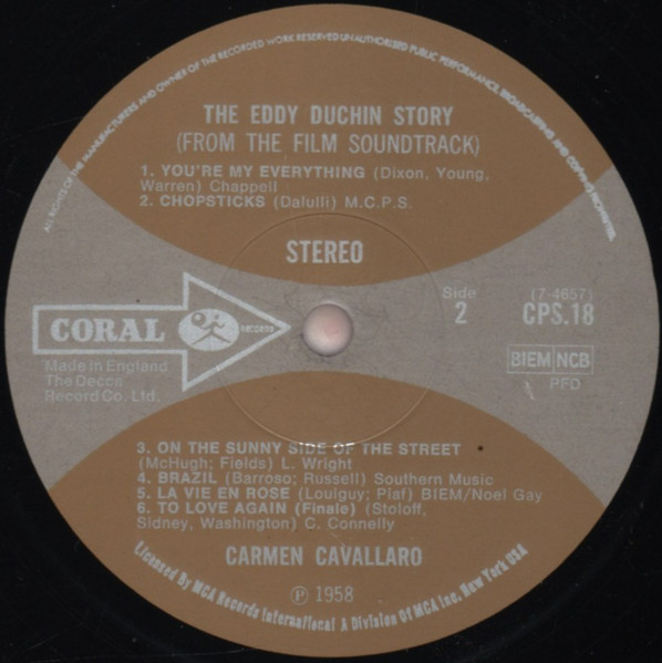 Carmen Cavallaro - Eddy Duchin Story - Used Vinyl Record image 4