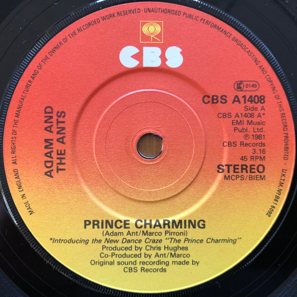 Adam And The Ants - Prince Charming - Used Vinyl Record 7" image 5