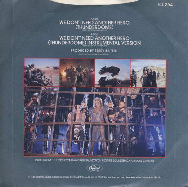 Tina Turner - We Don't Need Another Hero (Thunderdome) - Used Vinyl Reco image 2
