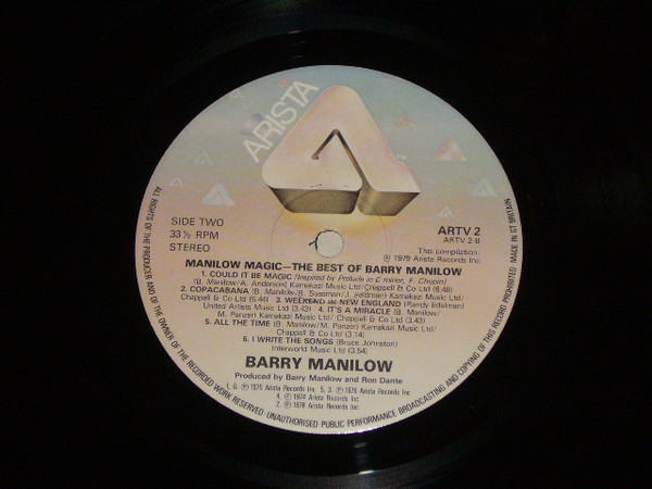 Barry Manilow - Manilow Magic - The Best Of - Used Vinyl Record image 6
