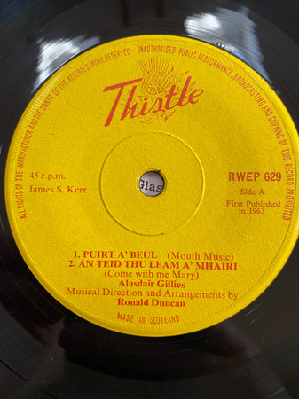 Alasdair Gillies - Song Of The Gael - Used Vinyl Record 7" image 3