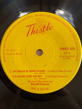 Alasdair Gillies - Song Of The Gael - Used Vinyl Record 7" image 4