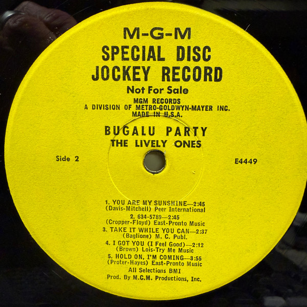 Lively Ones - Bugalu Party - Used Vinyl Record image 4