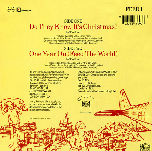 Band Aid - Do They Know It's Christmas? - Used Vinyl Record 7" image 2