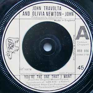 John Travolta - You're The One That I Want - Used Vinyl Record 7" image 1