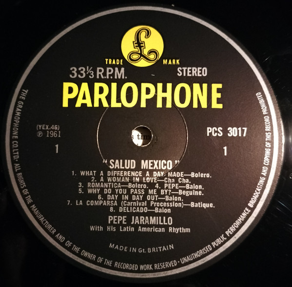 Pepe Jaramillo And H - Salud Mexico - Used Vinyl Record image 3