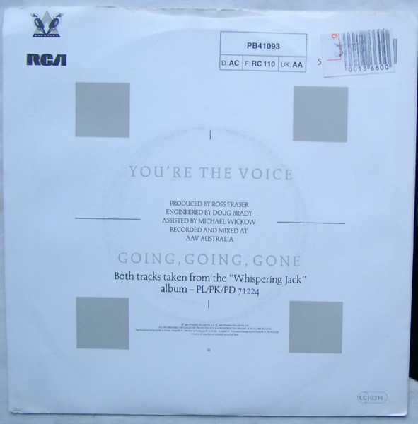 John Farnham - You're The Voice - Used Vinyl Record 7" image 2