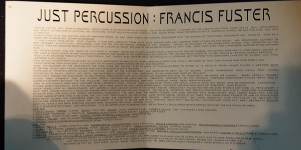 Francis Fuster - Just Percussion - Used CD image 6