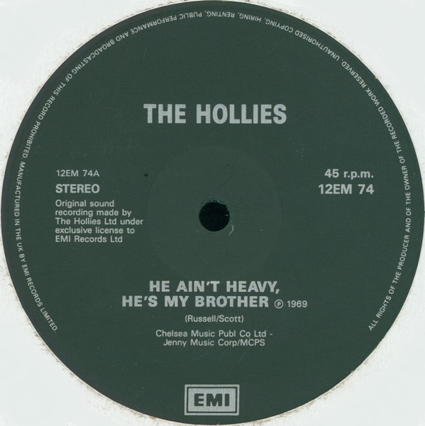 Hollies - He Ain't Heavy...He's My Brother / Carrie - Used Vinyl Record image 3