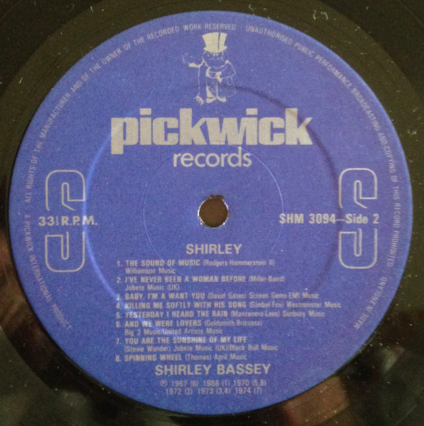 Shirley Bassey - Shirley - Used Vinyl Record image 4