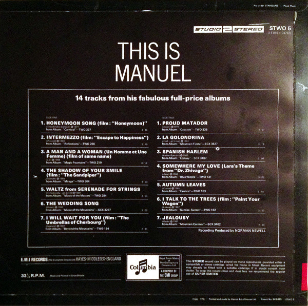 Manuel And His Music - This Is Manuel - Used Vinyl Record image 2