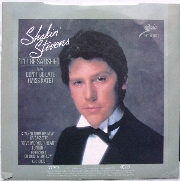 Shakin' Stevens - I'll Be Satisfied - Used Vinyl Record 7" image 2