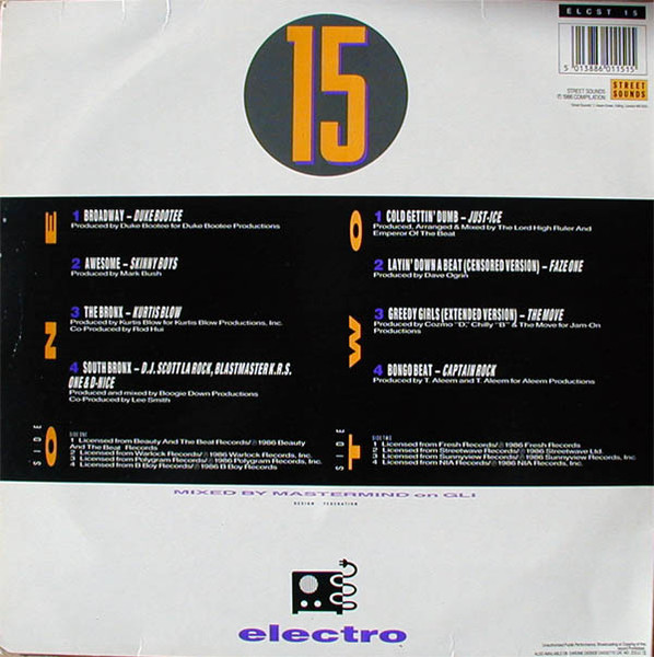 Various - Street Sounds Hip Hop Electro 15 - Used Vinyl Record image 2