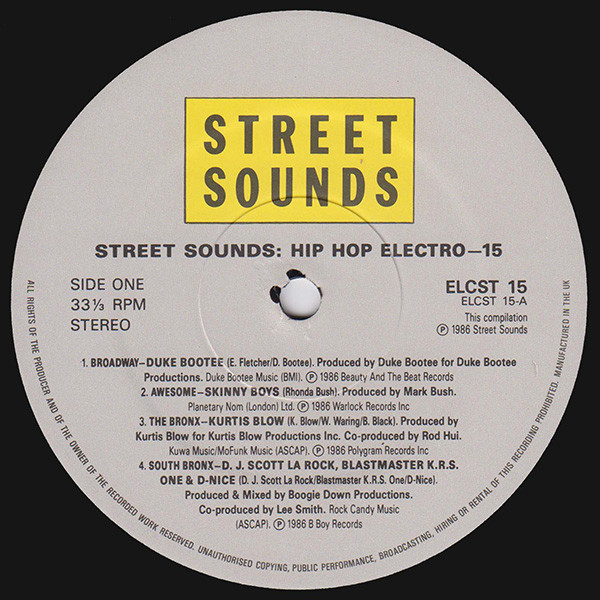 Various - Street Sounds Hip Hop Electro 15 - Used Vinyl Record image 3