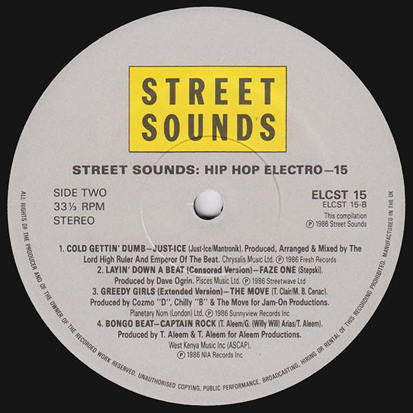 Various - Street Sounds Hip Hop Electro 15 - Used Vinyl Record image 4