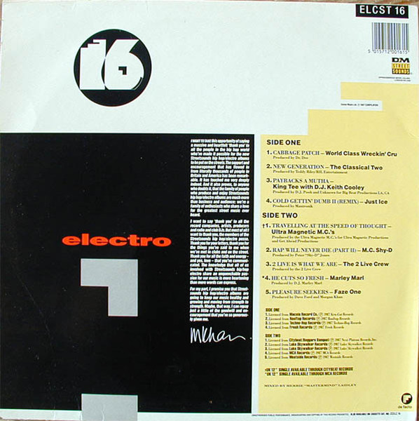Various - Street Sounds Hip Hop Electro 16 - Used Vinyl Record image 2