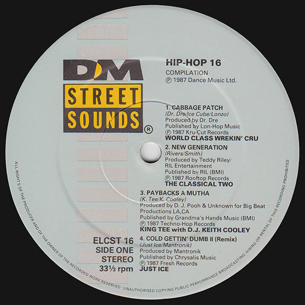 Various - Street Sounds Hip Hop Electro 16 - Used Vinyl Record image 3
