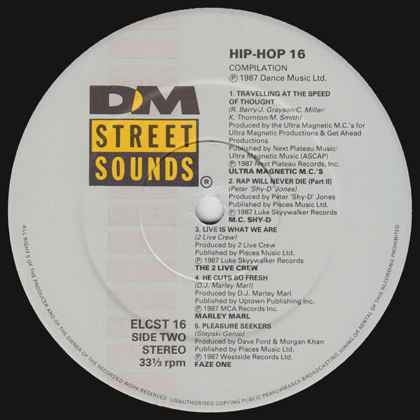Various - Street Sounds Hip Hop Electro 16 - Used Vinyl Record image 4