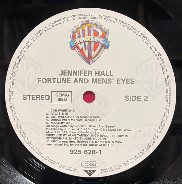 Jennifer Hall - Fortune And Men's Eyes - Used Vinyl Record image 3