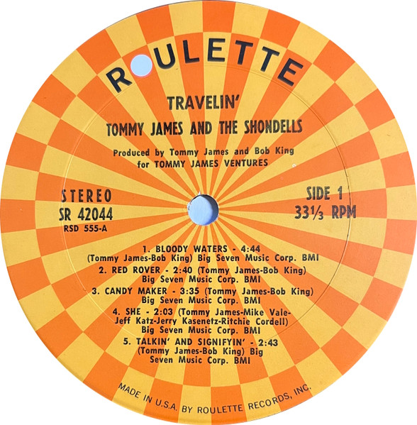 Tommy James & The Sh - Travelin' - Used Vinyl Record image 4
