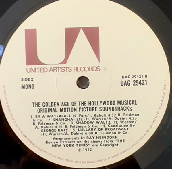 Various - Golden Age Of The Hollywood Musical - Original Motion Picture image 9