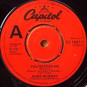 Anne Murray - You Needed Me - Used Vinyl Record 7" image 1