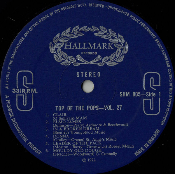 Top Of The Poppers - Top Of The Pops Vol. 27 - Used Vinyl Record image 3