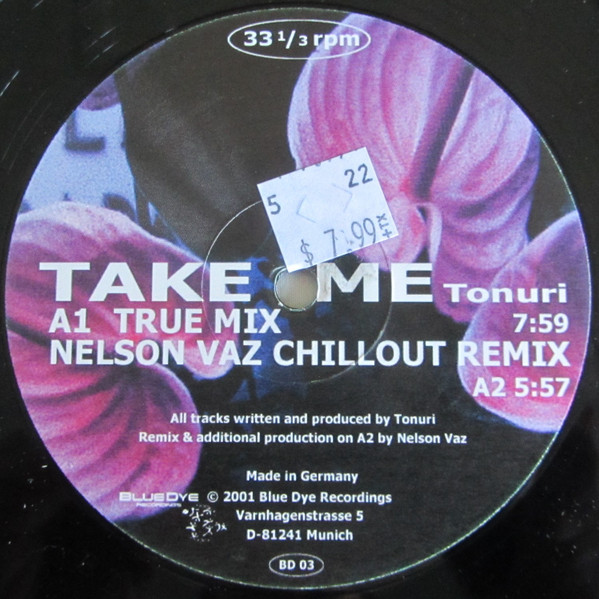 Tonuri - Take Me - Used Vinyl Record 12" image 4