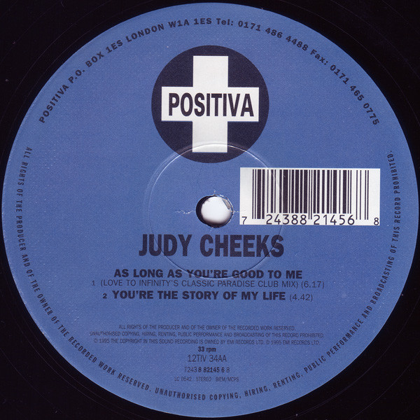 Judy Cheeks - As Long As You're Good To Me - Used Vinyl Record 12" image 4