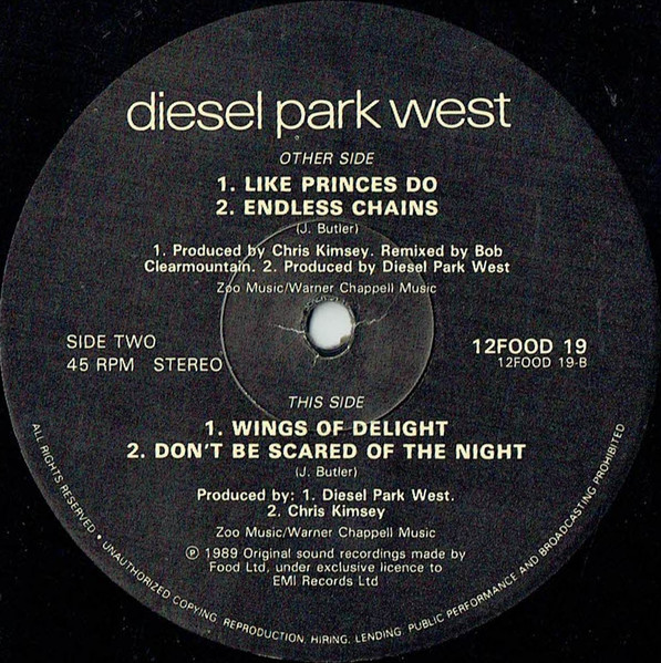 Diesel Park West - Like Princes Do - Used Vinyl Record 12" image 4