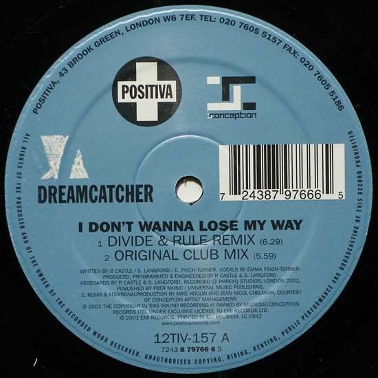 Dreamcatcher - I Don't Wanna Lose My Way 12"(1 Of 2) - Used Vinyl Rec image 3