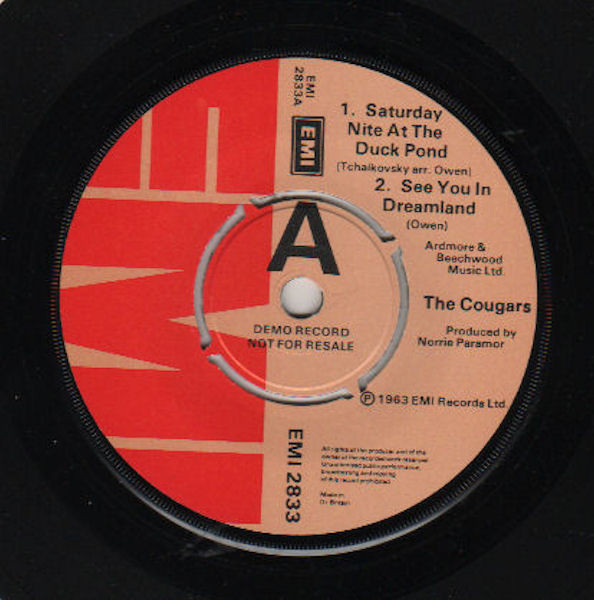 Cougars - Saturday Nite With - Used Vinyl Record 7" image 3