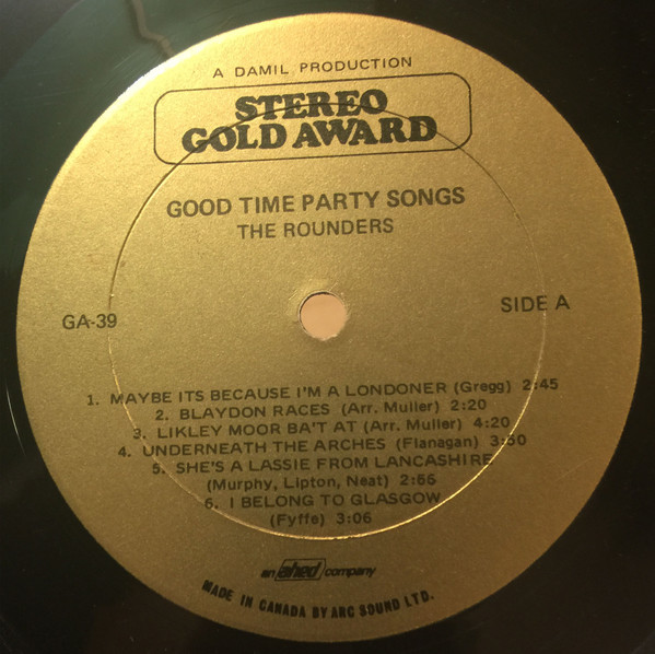 Rounders - Sing Good Time Party Songs - Used Vinyl Record image 4