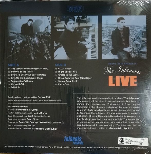 Benny Reid - Infamous Live - Vinyl Record lp image 2