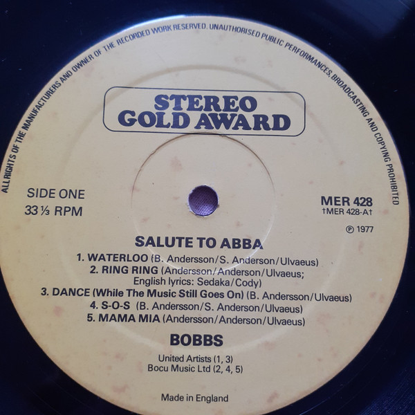 Bobbs - Salute To ABBA - Used Vinyl Record lp image 3