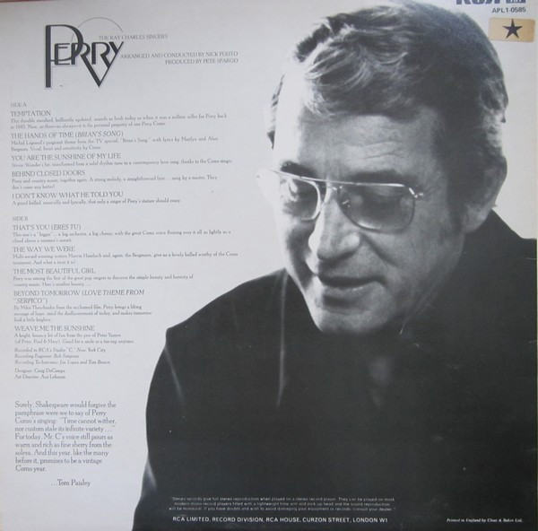 Perry Como - Perry - Used Vinyl Record image 2